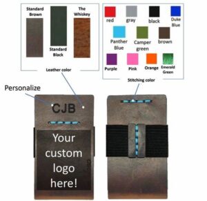 Custom logo leather wallet